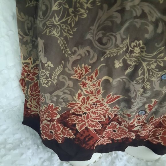 Size 10 womens silk blouse button down top NWT Jennifer Moore - Picture 2 of 5